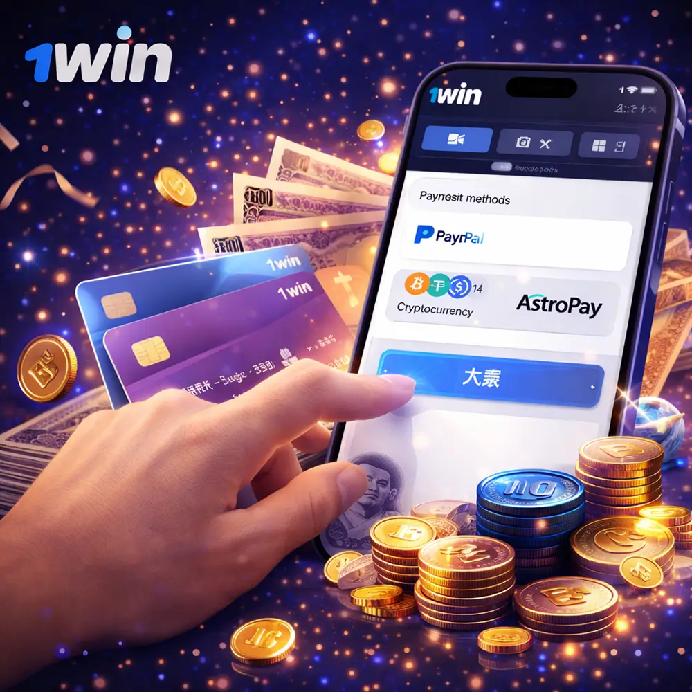1win payment methods on mobile app including cards, cryptocurrencies and e-wallets